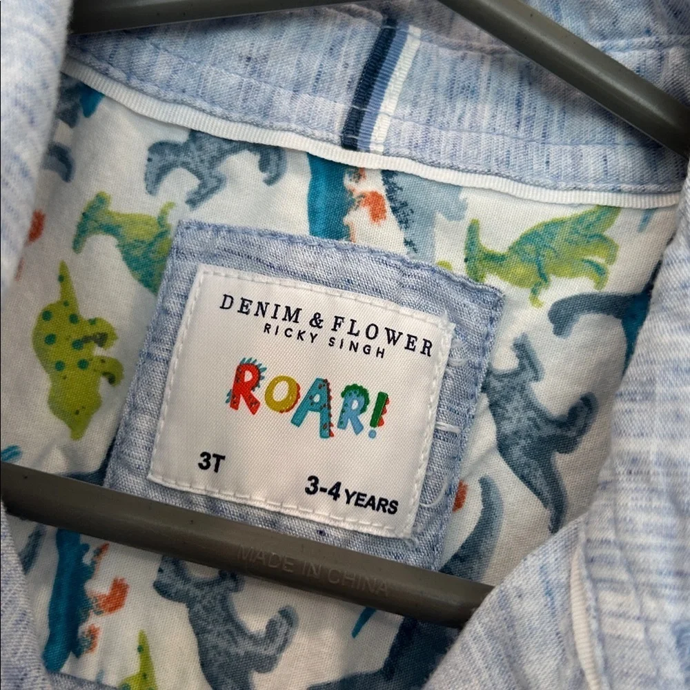 Denim & Flower Light Blue Kids Button Down Shirt